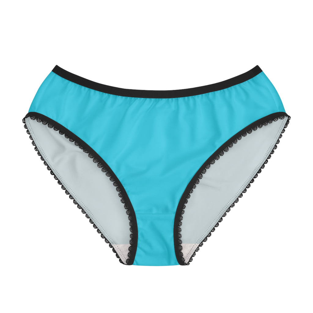 Turquoise 'FMC' Lace-Trim Women's Briefs